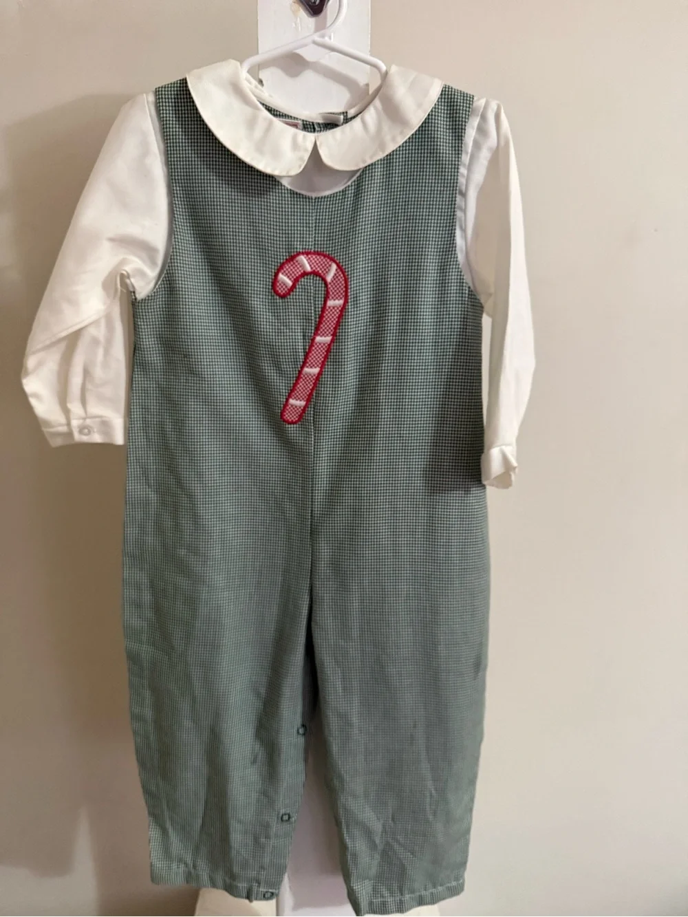 Zu Gingham Candy Cane Romper